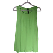 Lululemon women's lime green open-back athletic tank top, size XL, lightweight and breathable for active wear.