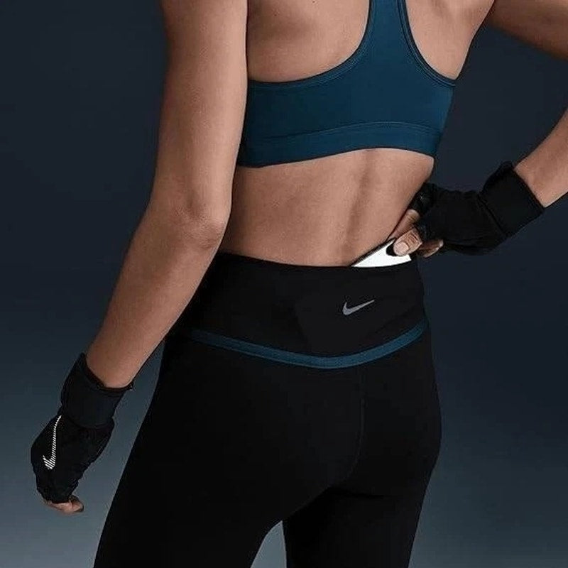 NWT Nike One Women's Medium High-Waisted 7/8 Leggings Black Armory Navy Dri-FIT