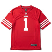 Nike San Francisco 49ers Deebo Samuel youth jersey size L, featuring team logo and player number 1 on the front.