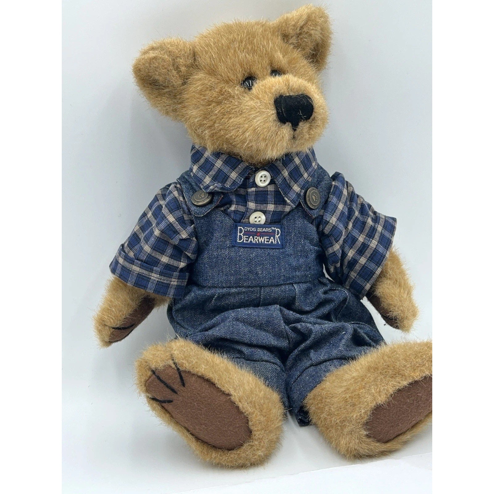 Vintage Boyds Bear Guthrie P. Mussy Bearwear denim overalls 1997 (QVC exclusive)