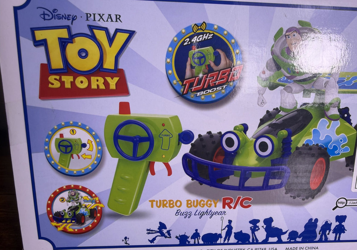 Jada Disney Pixar Toy Story Turbo Buggy R/C Buzz Lightyear 2.4GHz Remote Control Car New in Box