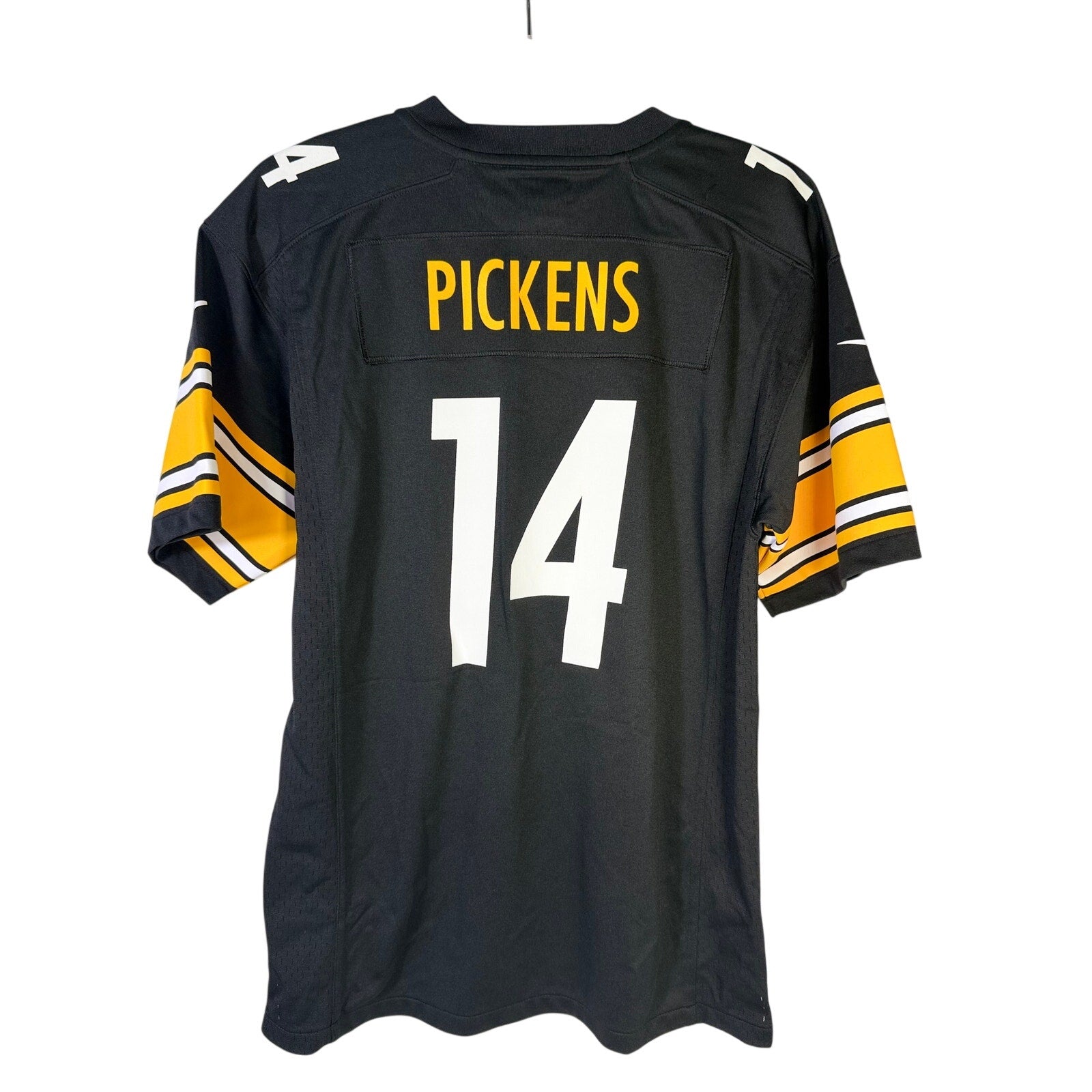 Nike NFL Pittsburgh Steelers George Pickens #14 men's game jersey in size XL, pre-owned, featuring team logo and player number.