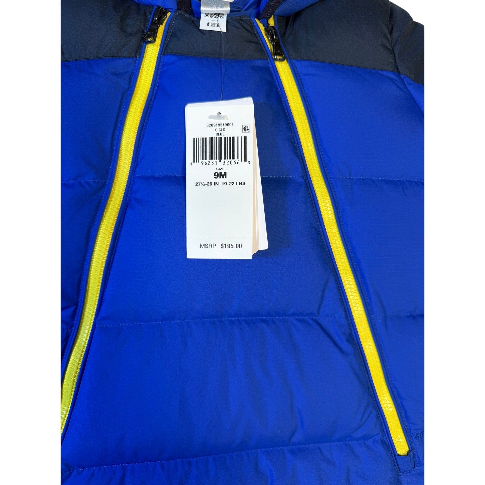 Polo Ralph Lauren Baby Down Snowsuit 9M Blue Hooded Bunting NWT