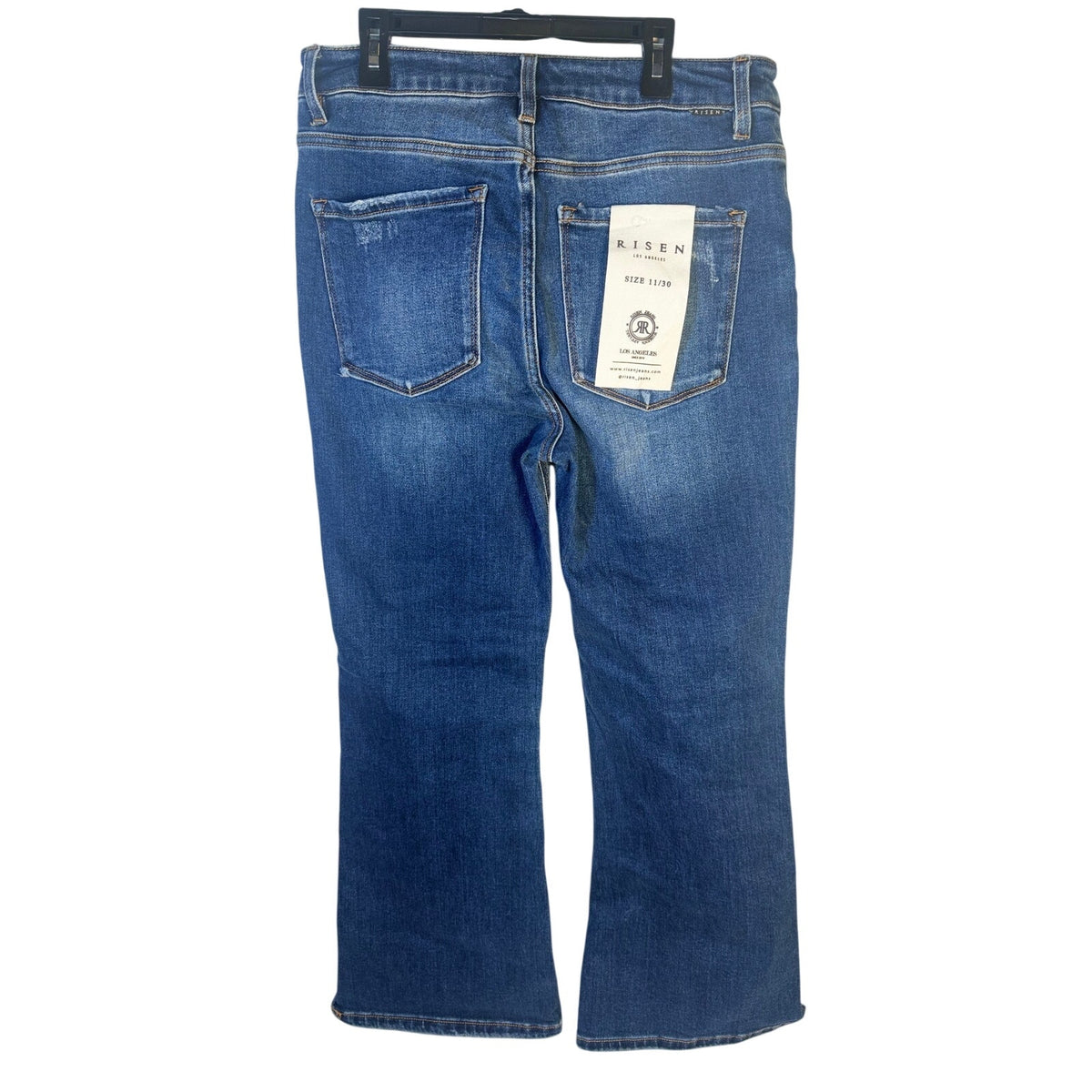 Risen Jeans Women’s Size 11/30 High-Rise Distressed Flare Jeans NWT
