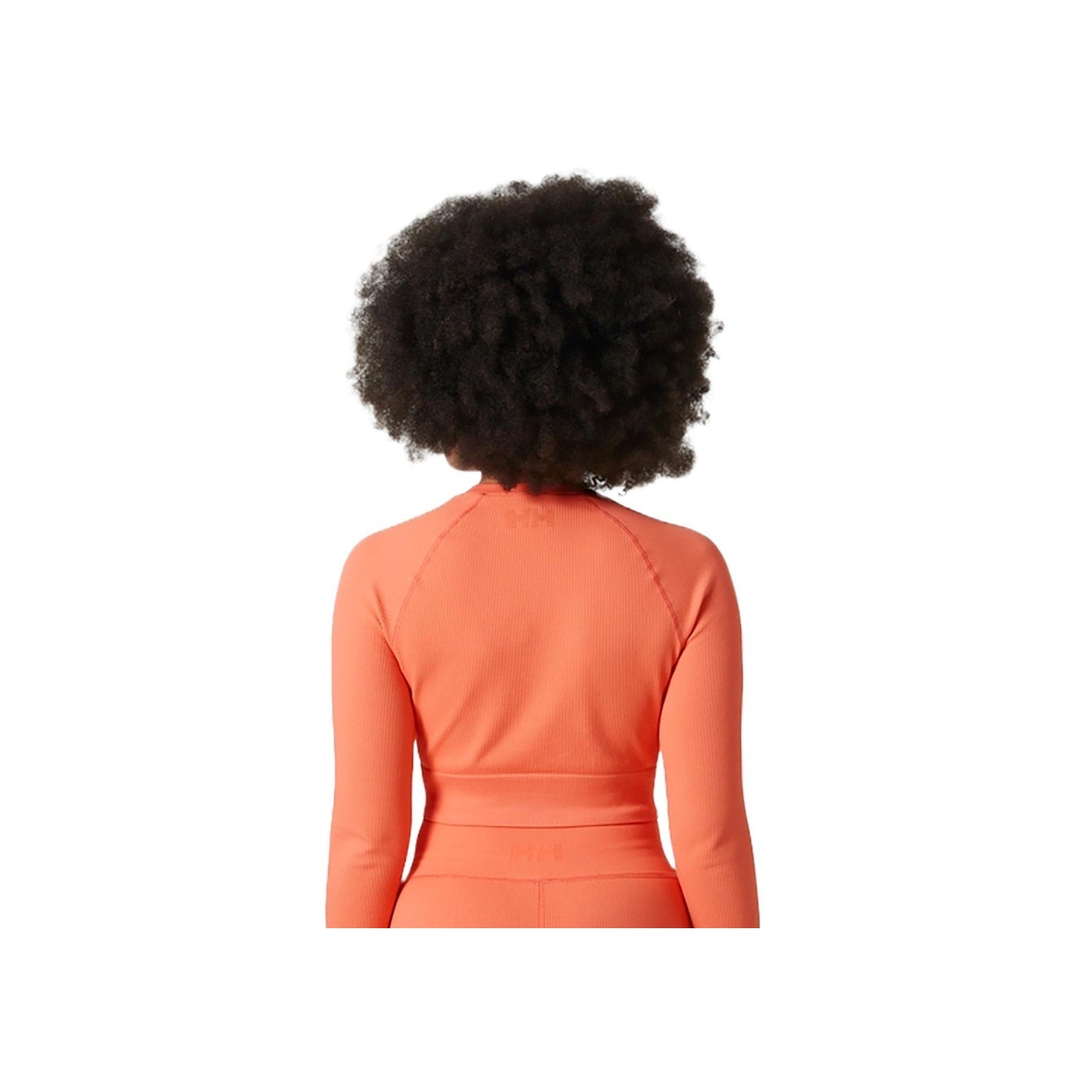 Helly Hansen youth long sleeve T-shirt in peach, size large, featuring a casual design and soft fabric for comfort.