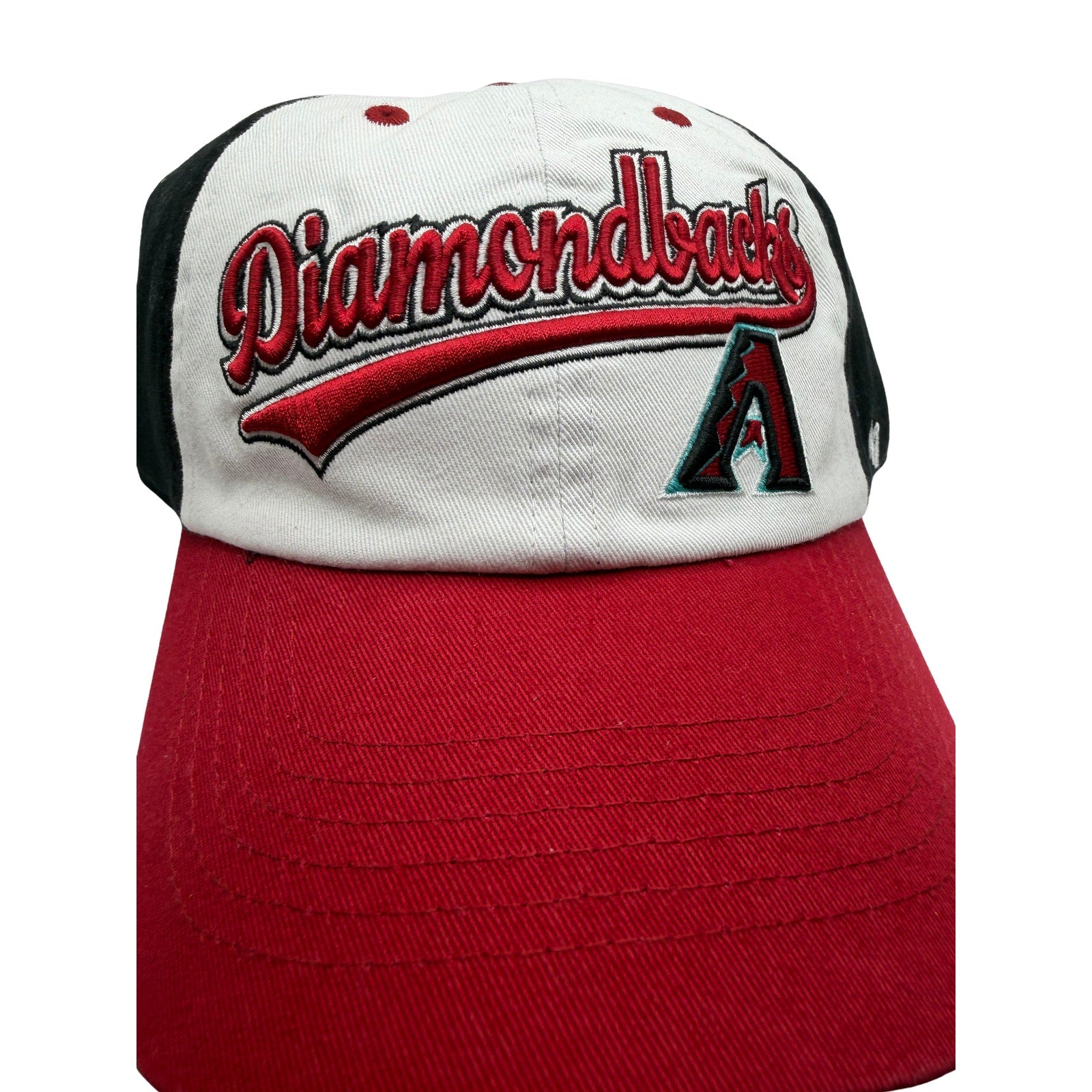 Arizona Diamondbacks MLB ’47 adjustable strapback hat in red, white, and black with team logo on front, one size fits all