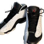 Air Jordan 13 Retro He Got Game black and white men's athletic sneakers, US 11.5, showing the shoe's side profile and design details.