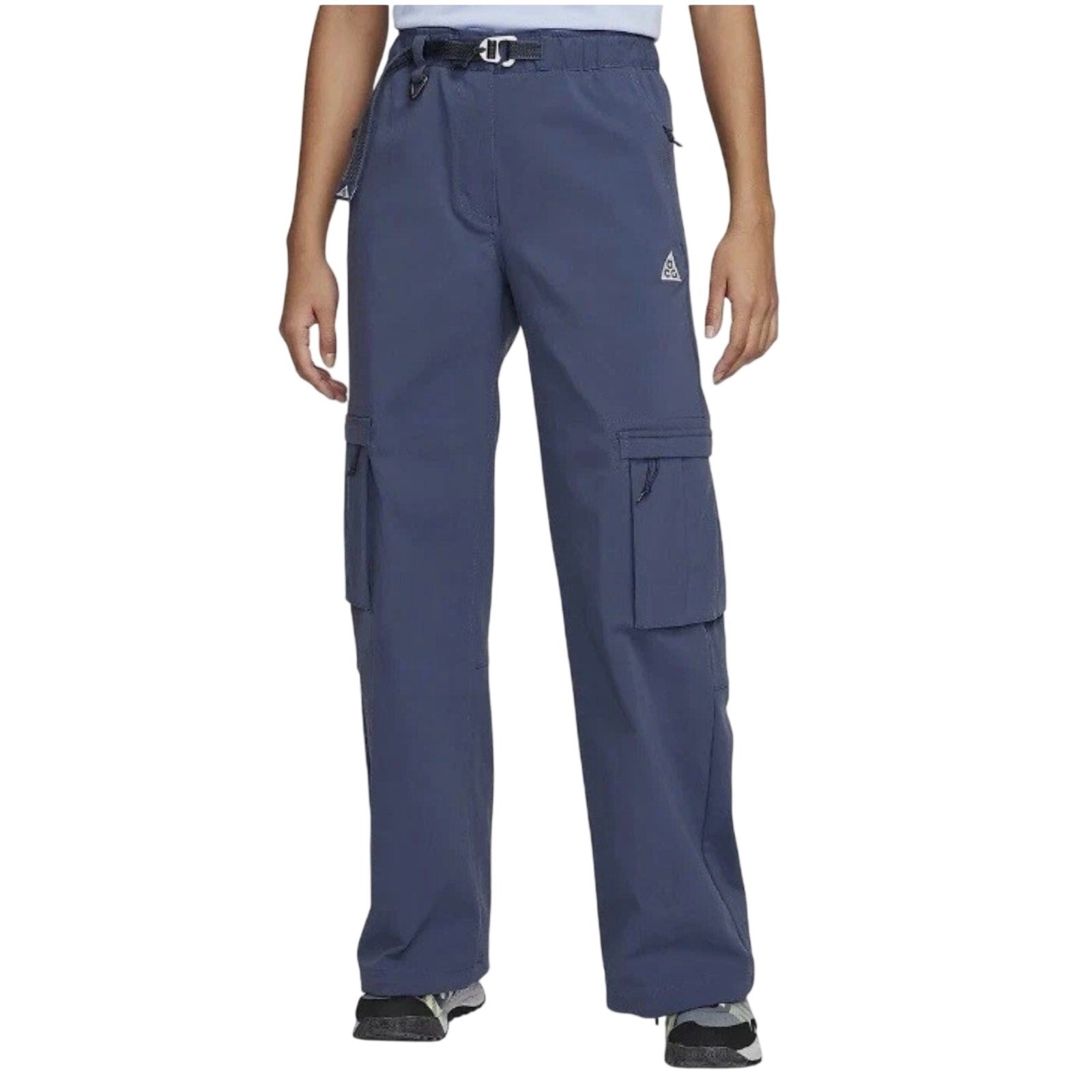 Nike ACG Loose Fit Mid Rise Full Length Cargo Pants Women's Large Blue NWT