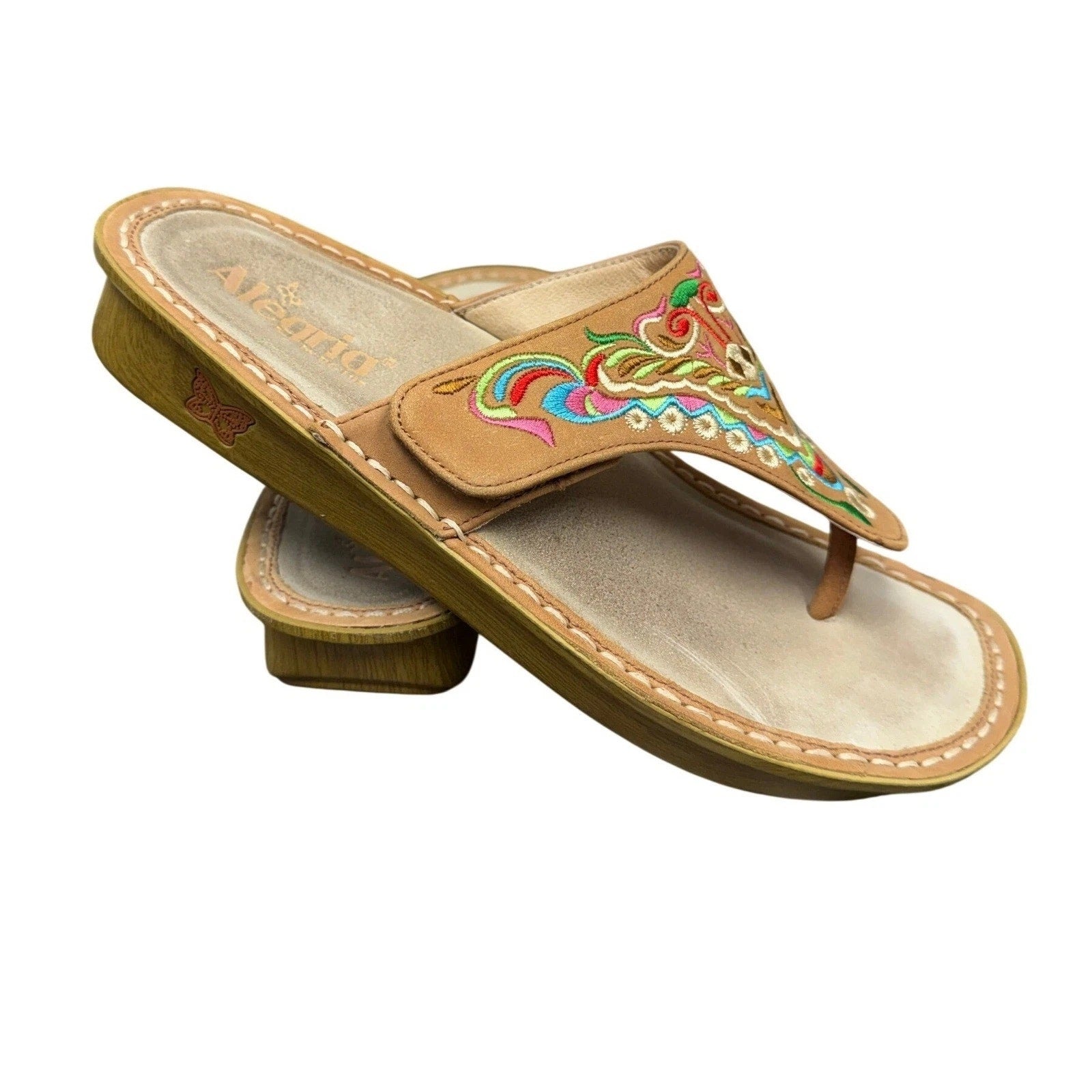 ALEGRIA Vanessa Chrysalis Cognac Women's Sandals Size 9.5