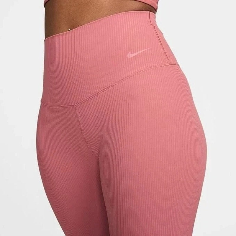 NWT Nike Zenvy Rib High-Waisted 7/8 Leggings Women's Medium HF1443-634