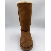 UGG Women's Bailey Bow Tall II Boots Chestnut Suede Sheepskin Size 9W