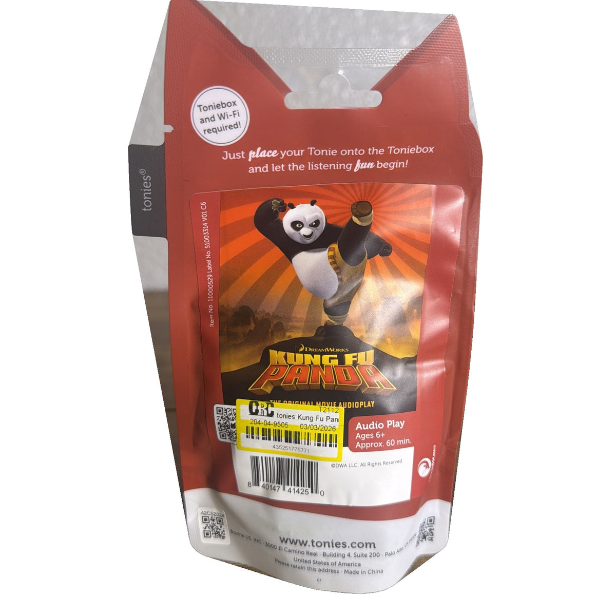Tonies DreamWorks Kung Fu Panda Po Audio Character New