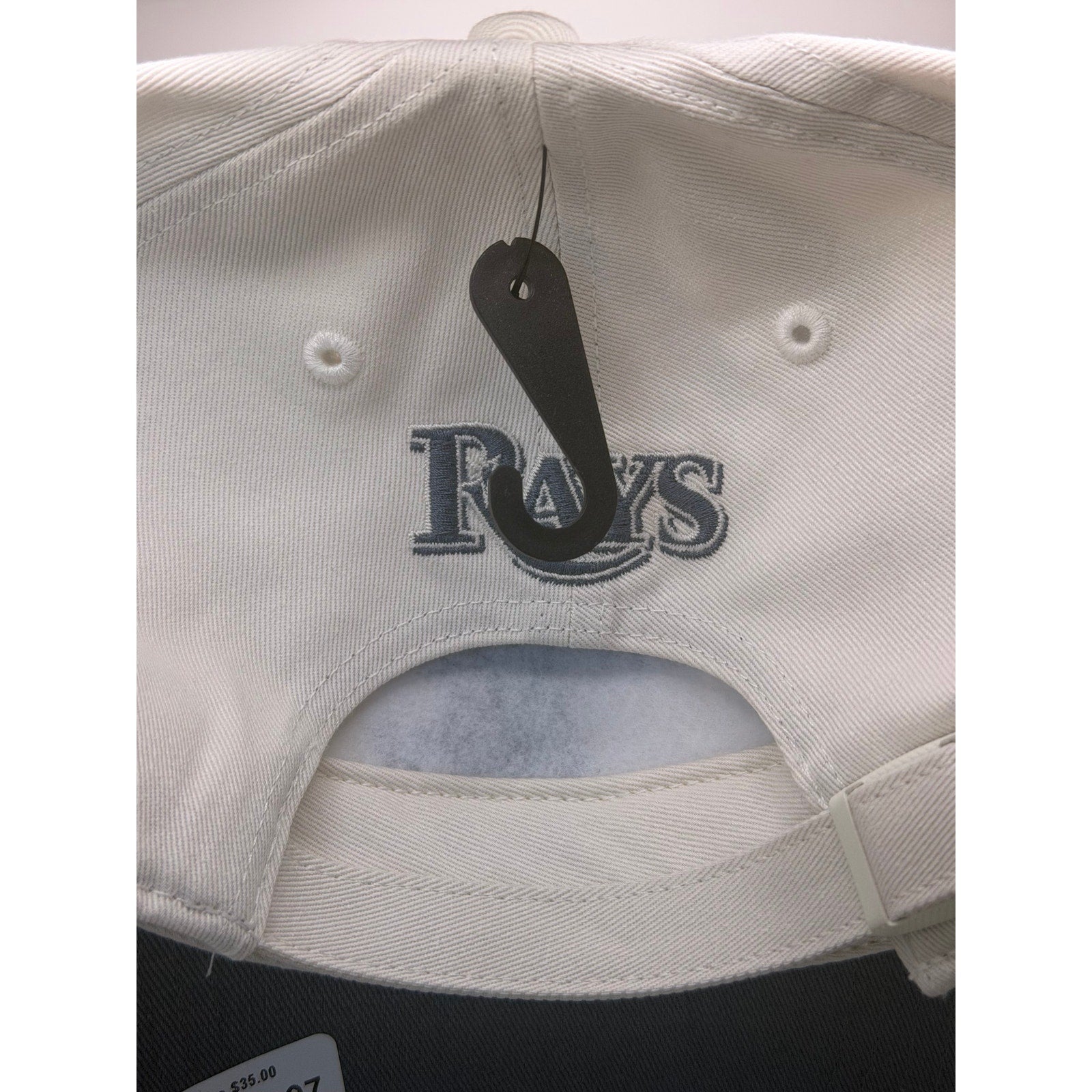 ’47 Tampa Bay Rays MLB adjustable white and gray baseball hat, one size, with team logo and classic design.