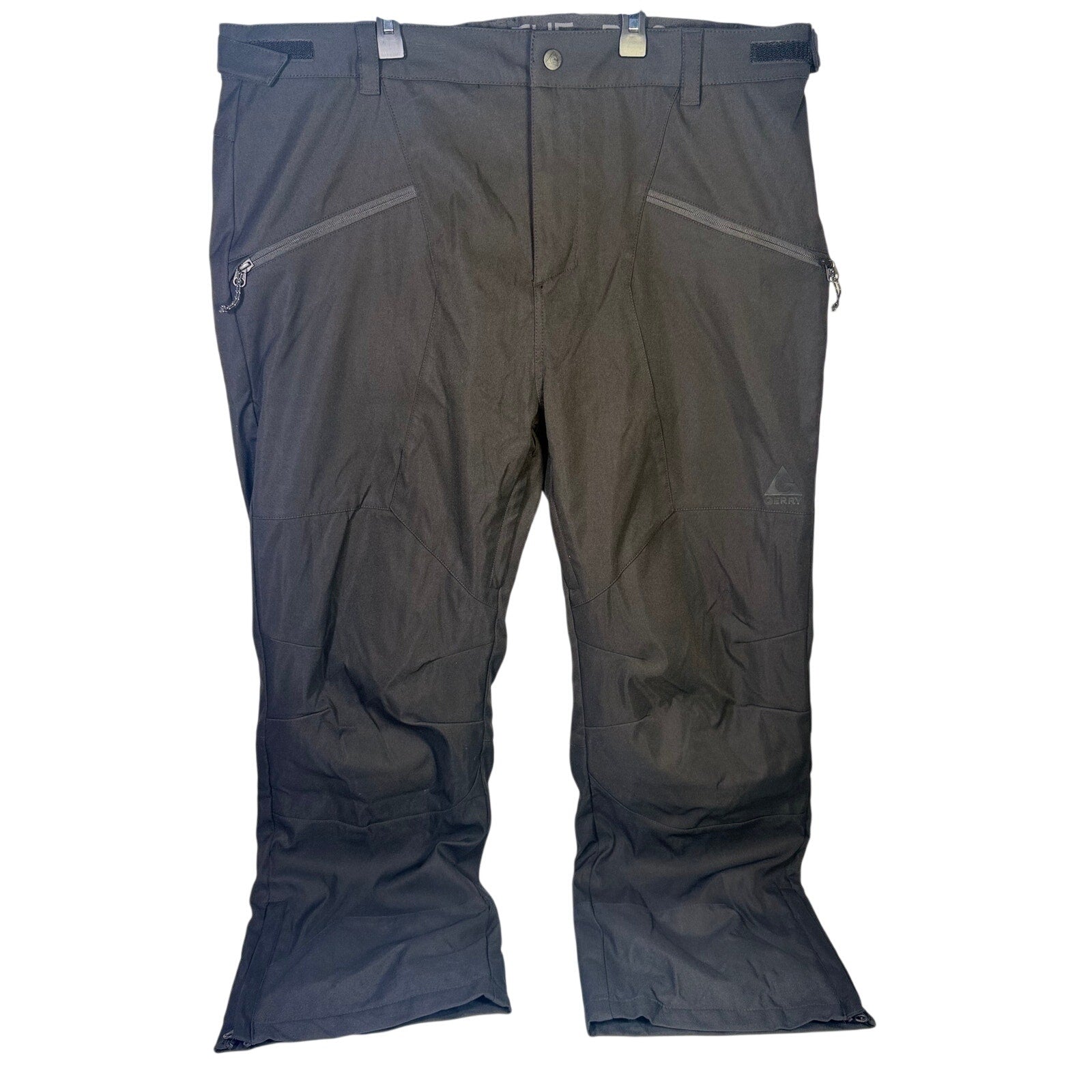 Gerry men's black insulated snow ski pants in size XXL, showing the front view with adjustable waistband and snow-resistant fabric.