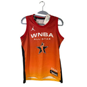 Youth Jordan WNBA All-Star 2025 Caitlin Clark #22 Jersey in medium size, new with tags, featuring team and player details.