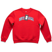 South Alabama Jaguars red fleece pullover sweatshirt for adults, small size, by Fabletics, featuring team logo and comfortable design.