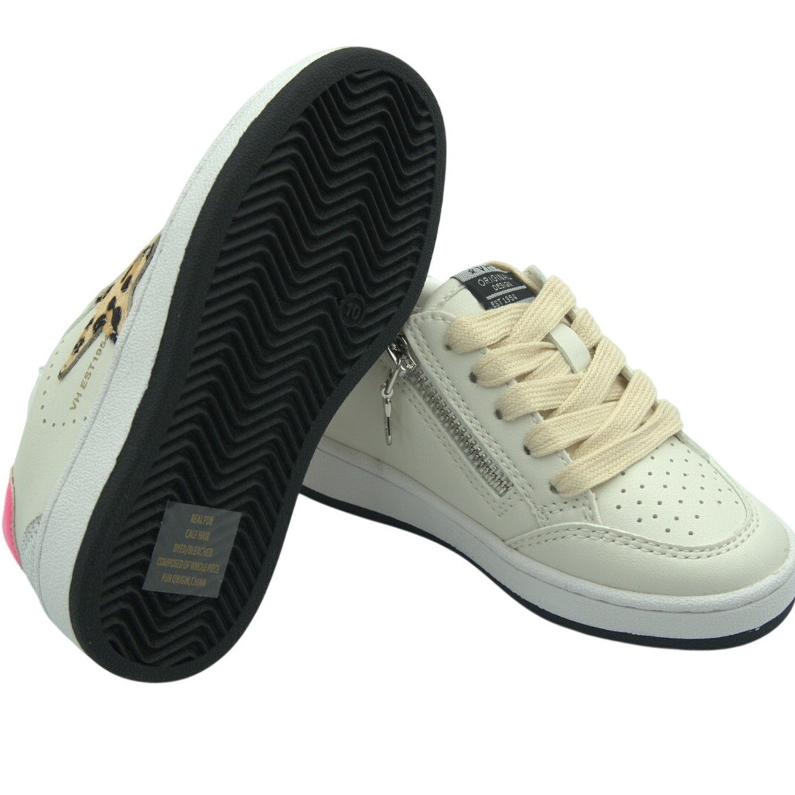 NIB Vintage Havana VHK White Leopard Multi Sneakers – Girls Size 8