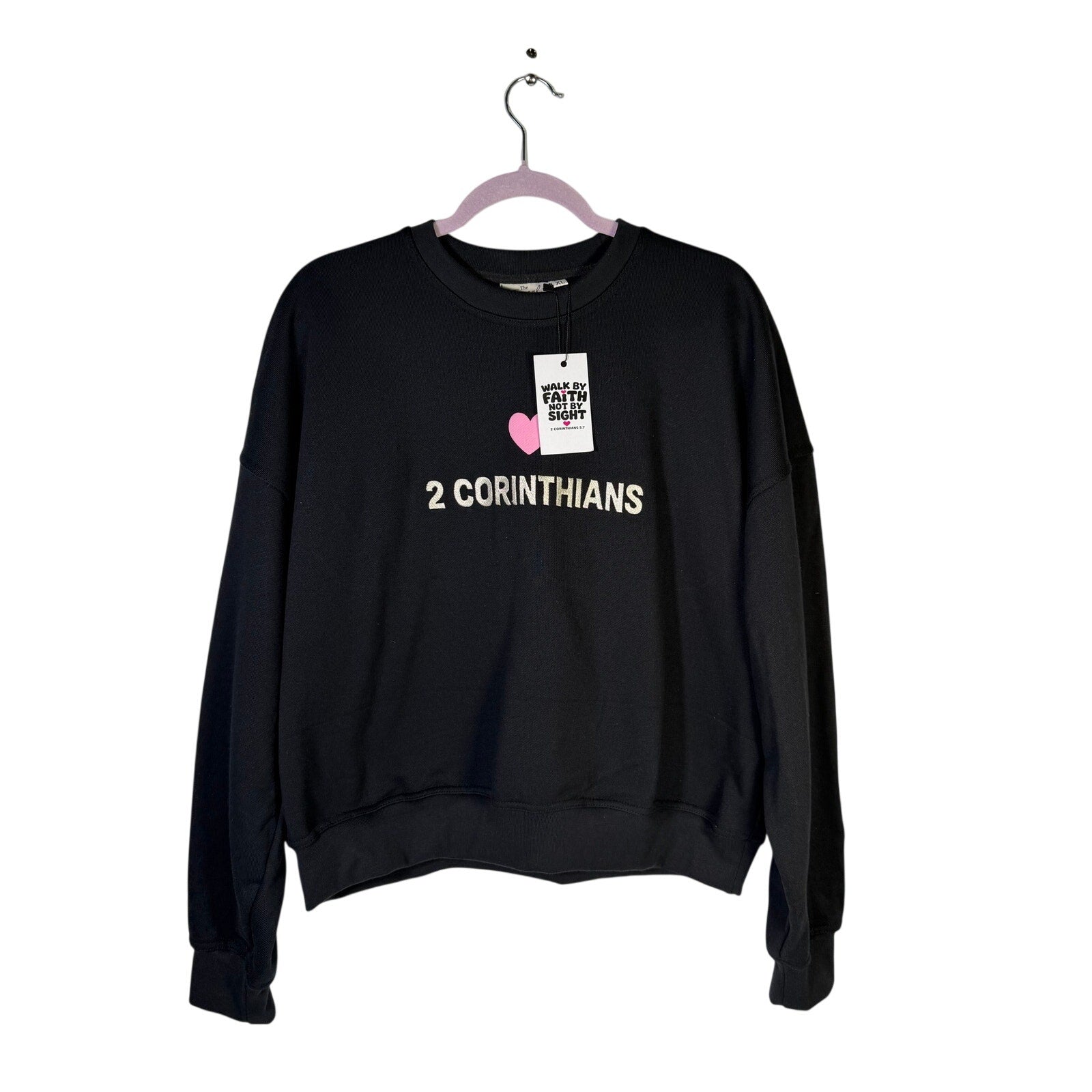The Frugal Teacher Walk by Faith Christian crewneck sweatshirt in XL, featuring a soft fabric and faith-themed design.