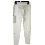 White Alo Yoga 7/8 high waist Airbrush leggings for women, large size, showing a close-up of the fitted, stretchy pants.