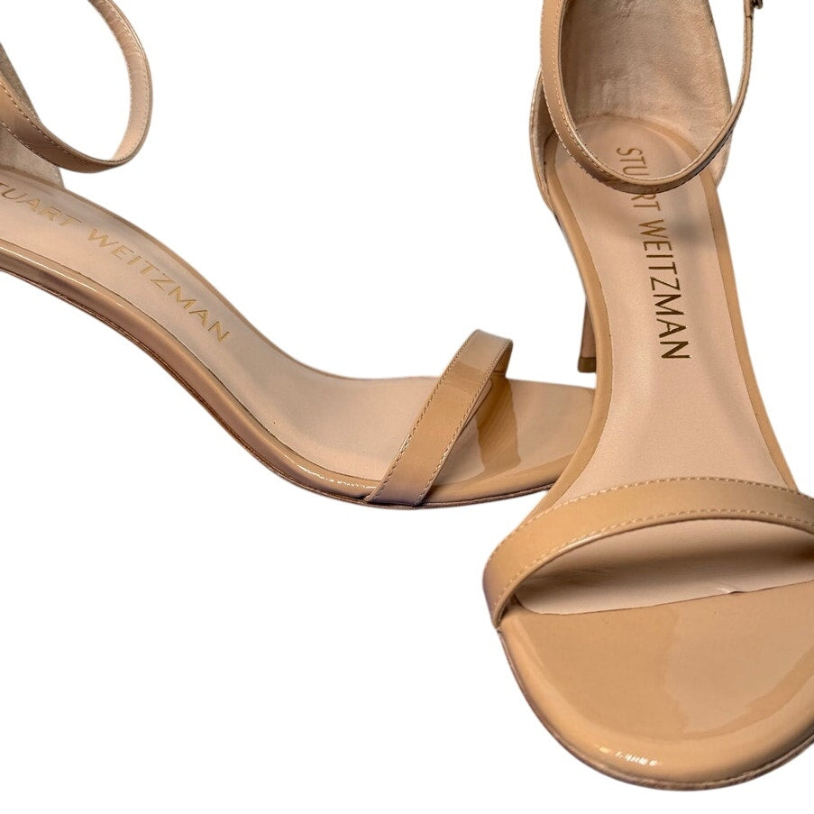 Stuart Weitzman Nearlynude 75 Block Heel Sandals – Women’s Size 10