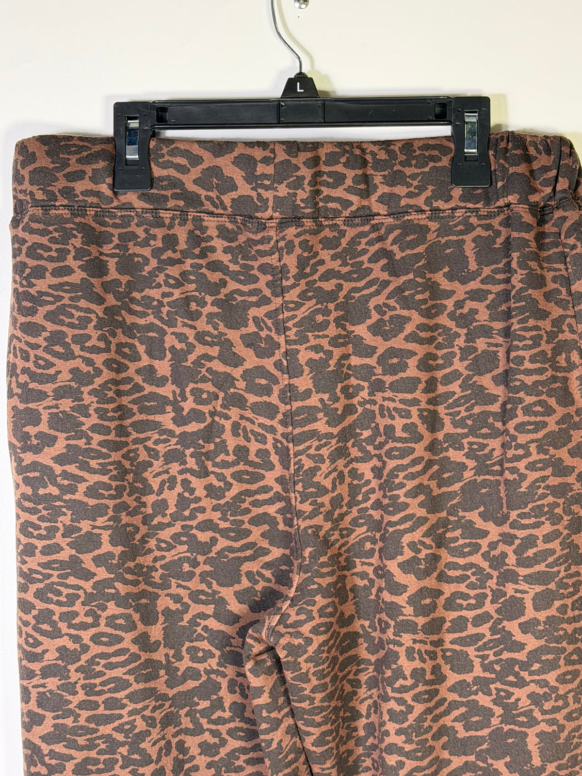 Joe's Sierra animal print jogger pants in brown, size M, featuring a relaxed fit and stylish animal pattern for casual wear.