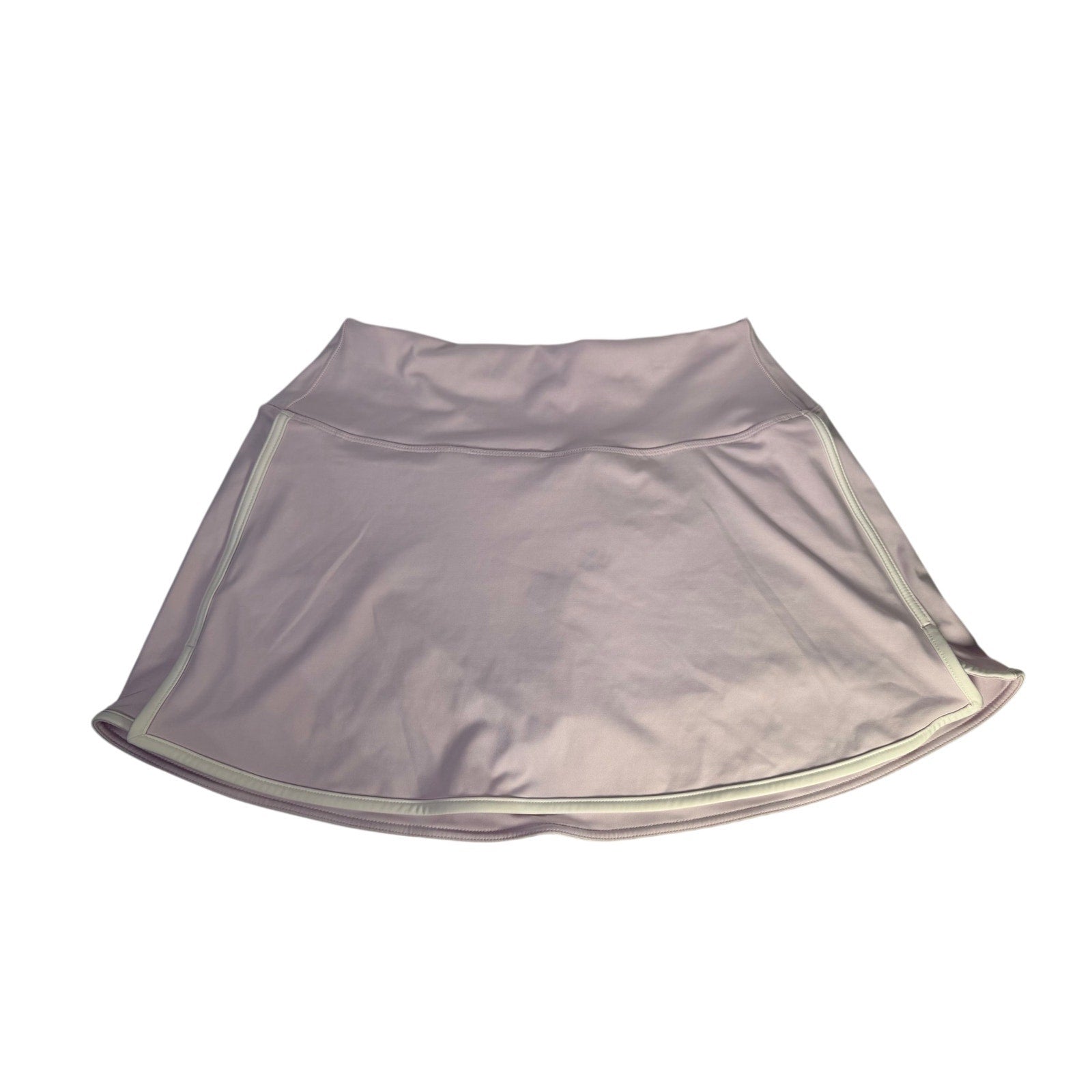 DSG Women’s Activate high-rise lavender skort with built-in shorts, size L, featuring a sporty design and comfortable fit.