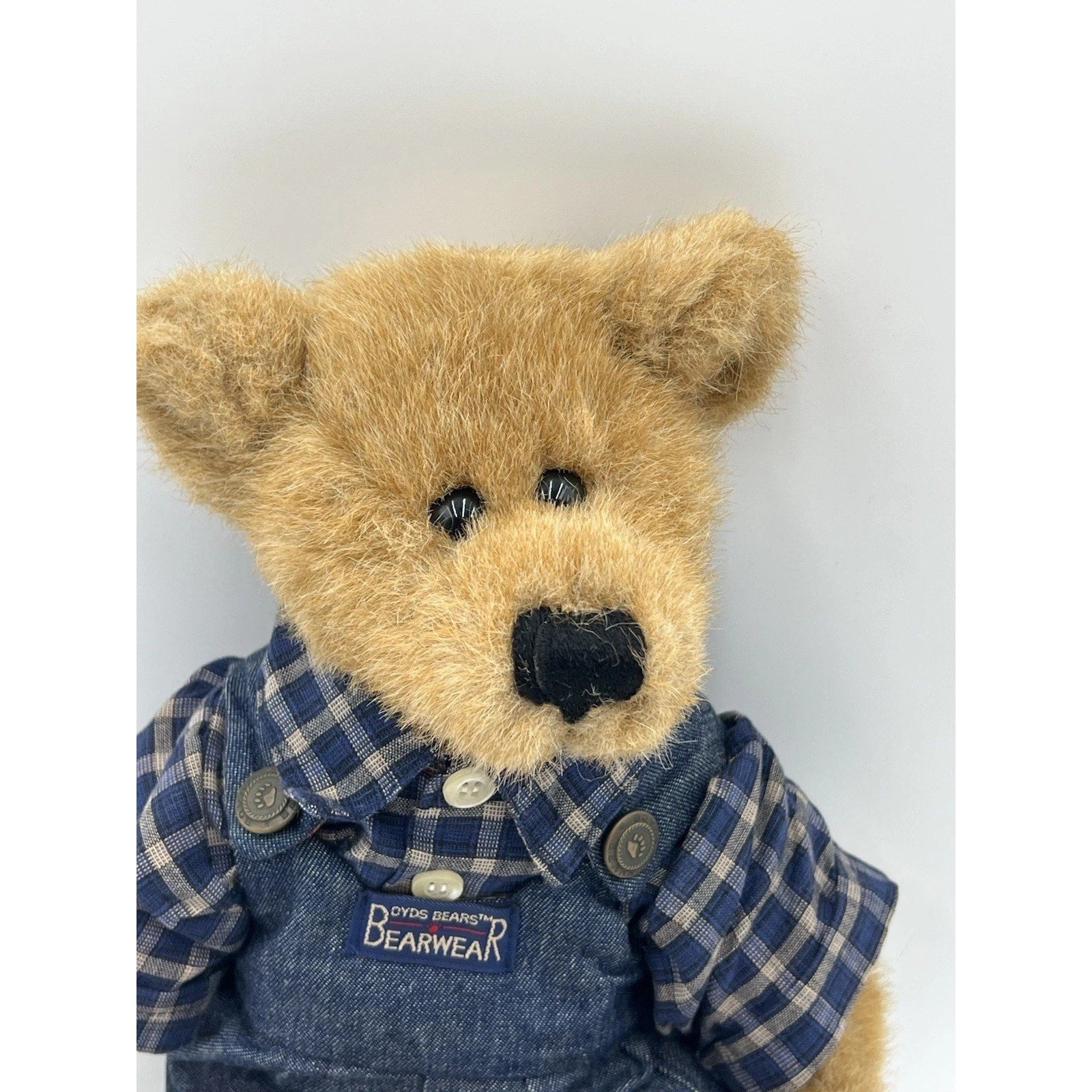 Vintage Boyds Bear Guthrie P. Mussy Bearwear denim overalls 1997 (QVC exclusive)