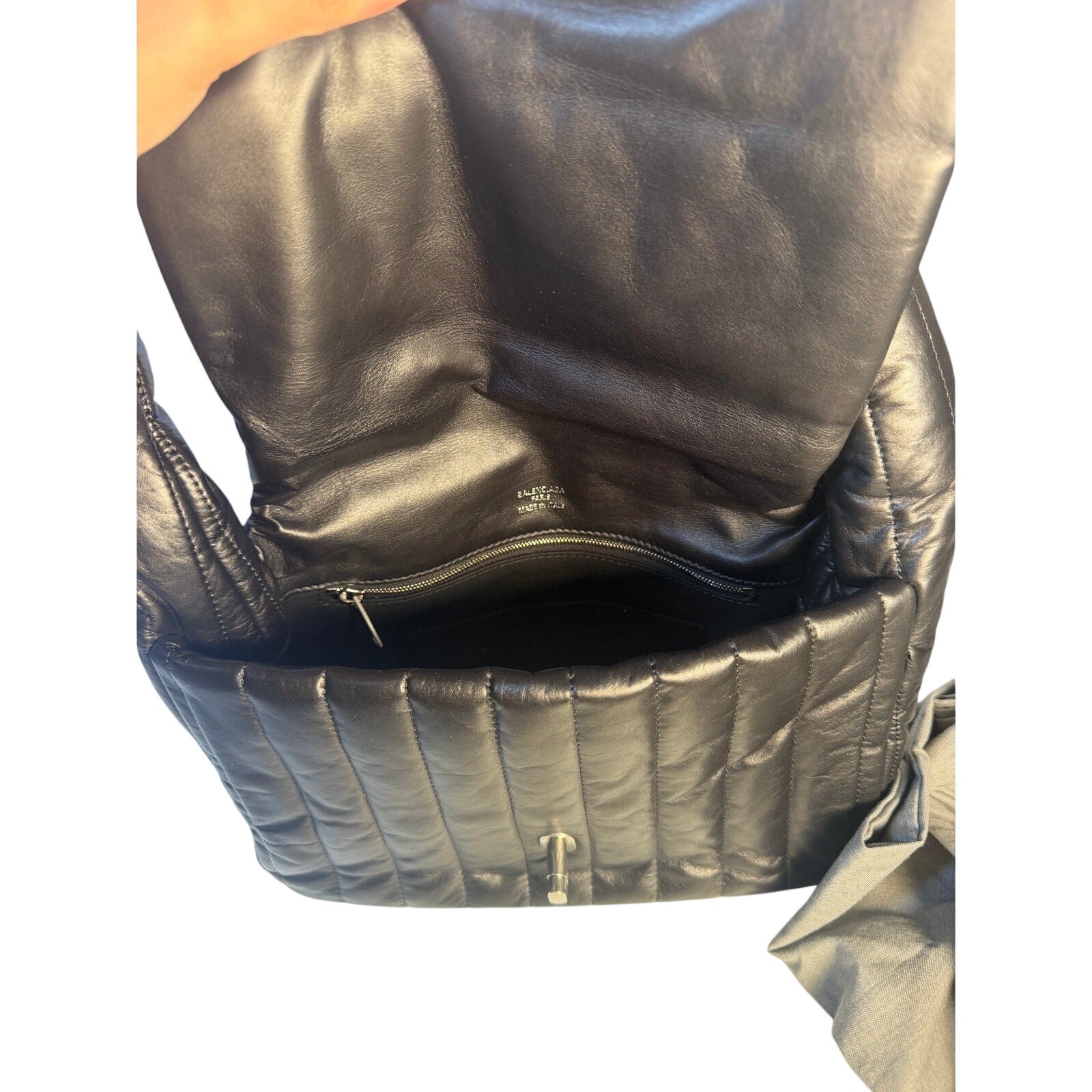Balenciaga Monaco Quilted Leather Sling Shoulder Bag Handbag Designer Purse