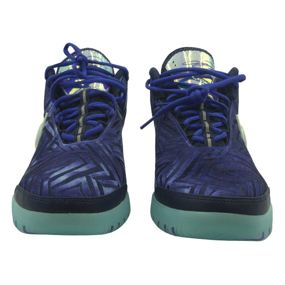 Nike Monopoly X Zoom LeBron NXXT Genesis basketball shoes in Persian Violet, men's size 11, with stylish purple and black design.