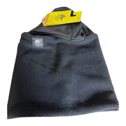 Kids Turtle Fur fleece hood balaclava in black, made from recycled Chelonia 150 fleece, designed for children ages 3 to 6.