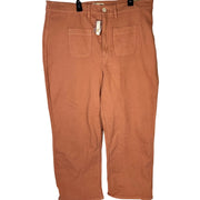 Madewell The Perfect Vintage wide-leg crop pants in terracotta, size 33, with a high waist and relaxed fit.