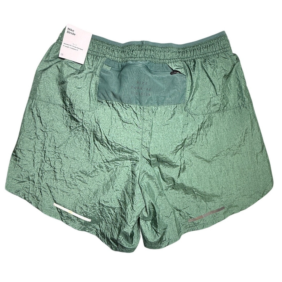 Men's Nike Running Division Stride 5" Dri-FIT shorts, small size, lightweight athletic shorts with Nike branding and moisture-wicking fabric.
