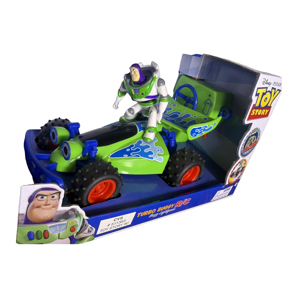 Jada Disney Pixar Toy Story Turbo Buggy R/C Buzz Lightyear 2.4GHz Remote Control Car New in Box