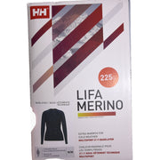 Helly Hansen Women's Lifa Merino midweight graphic crew base layer shirt in navy leopard print, size M, new with tags.
