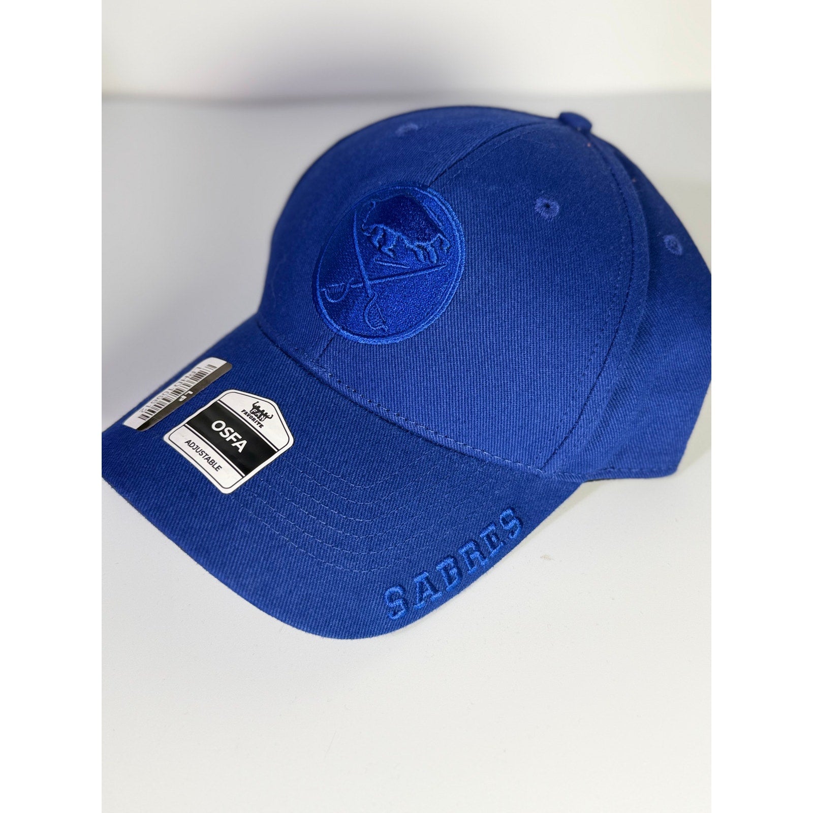 Fan Favorite Buffalo Sabres NHL tonal blue adjustable baseball cap with team logo, new with tags, OSFA fit, baseball hat for fans.