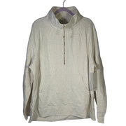 Lululemon women's heathered gray scuba oversized sweatshirt with funnel neck and half-zip front, size XL/XXL