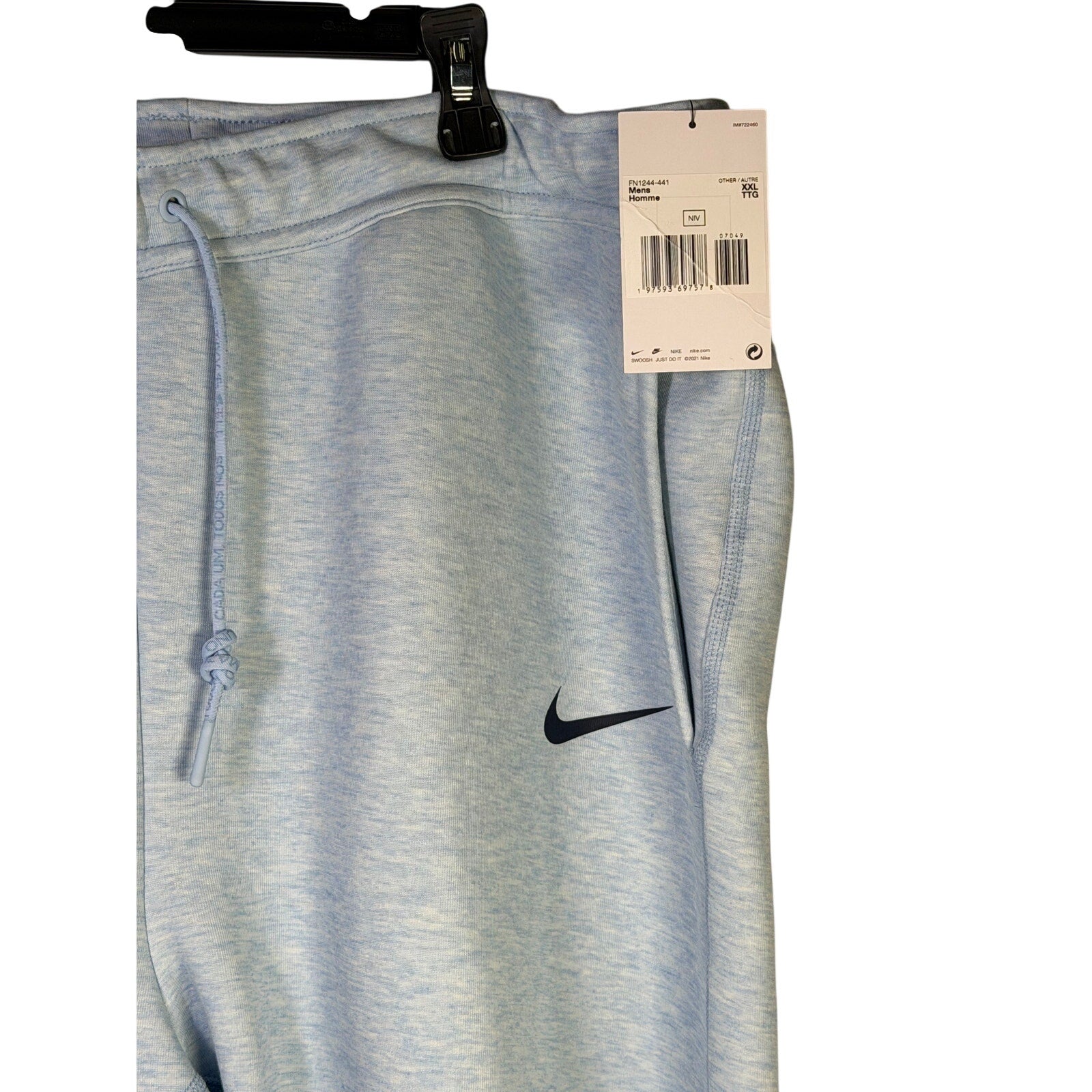 Nike Sportswear Tech Fleece Jogger Pants for men in XXL, light blue heather, featuring a comfortable fit and athletic design.