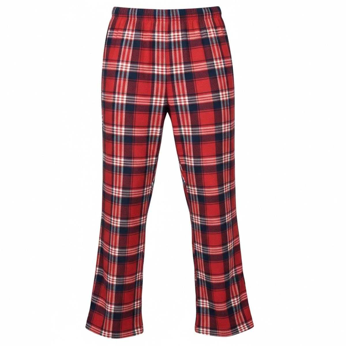 Men's large Concepts Sport Washington Nationals plaid pajama pants with navy and red checkered pattern.