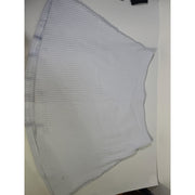 Nike women's ribbed mini skirt in sapphire mist color, size M, featuring a fitted design and soft fabric texture.