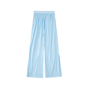 Light blue RAMSPORTS women's wide-leg pull-on pants in size M, showcasing relaxed fit and comfortable fabric.