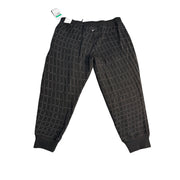 Black Nike Yoga Luxe Dri-FIT Grid jogger pants for women, size XL, featuring comfortable athletic fit and stylish design.