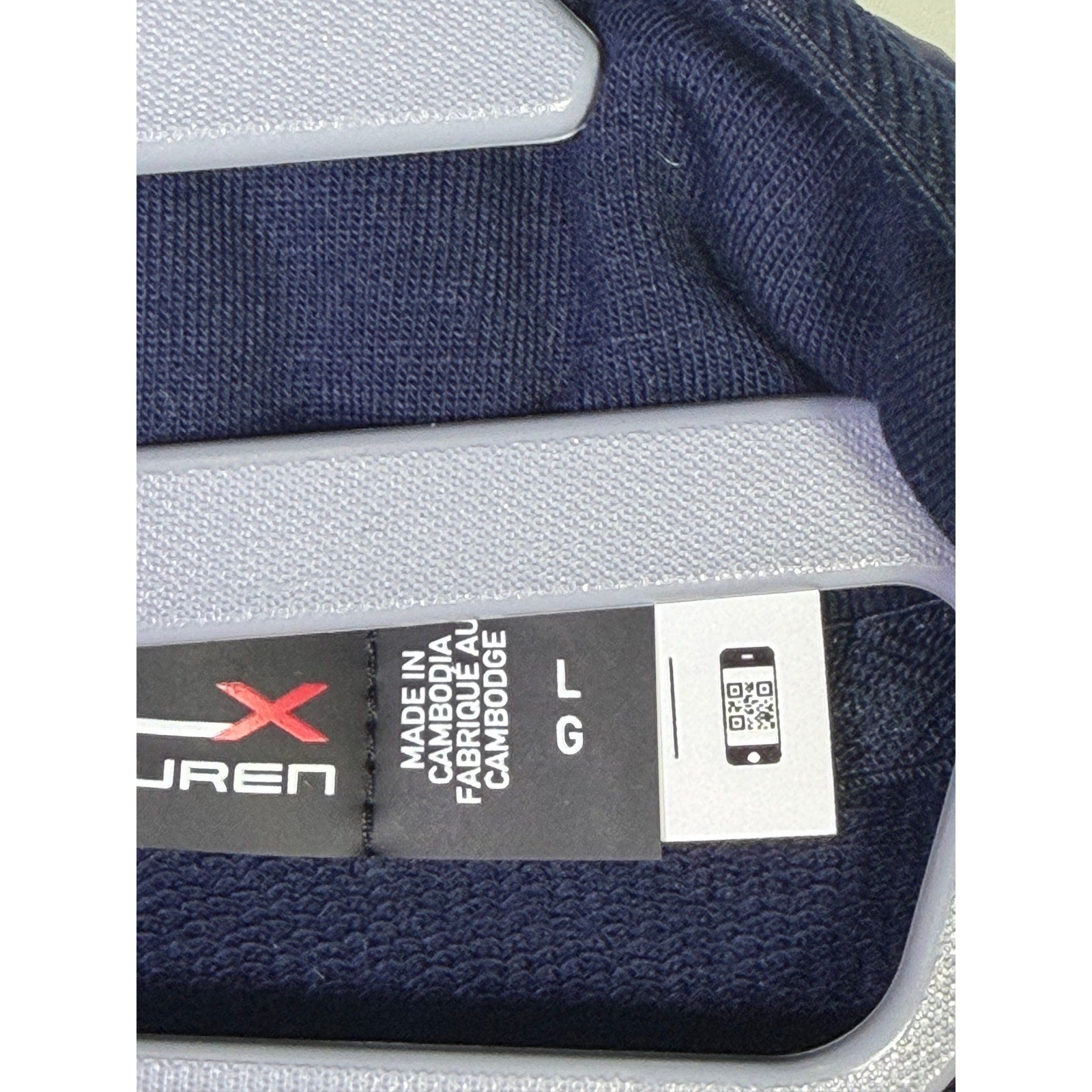 Polo Ralph Lauren RLX men's navy blue hybrid camo jacket, full zip, size L, lightweight outdoor jacket, new with tags.