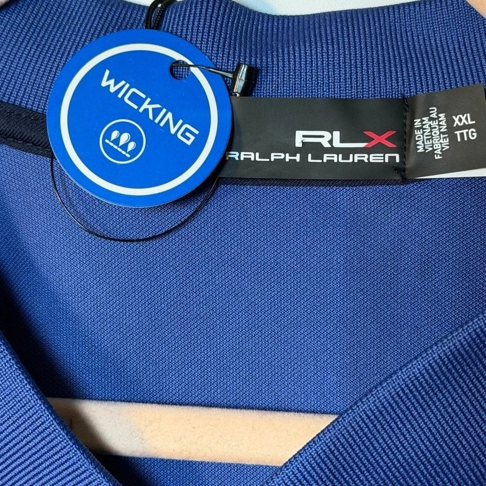 RLX Ralph Lauren Slim Fit Performance 1/4 Zip Pullover – Men’s XL – Navy Blue