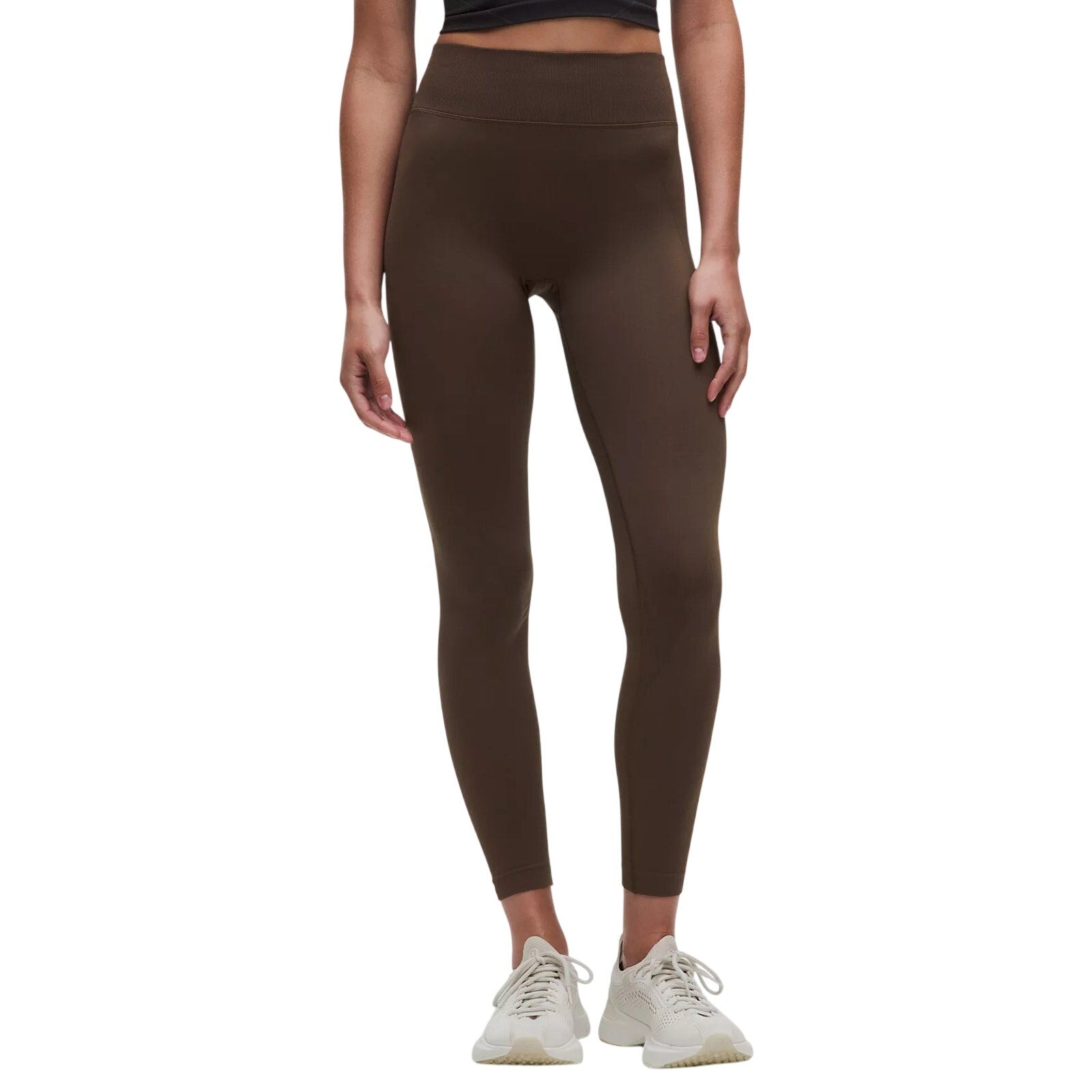 Lululemon Glow Up Super-High-Rise Leggings in Goodnight Plum, size 4, displayed flat showing their fitted, high-rise design.