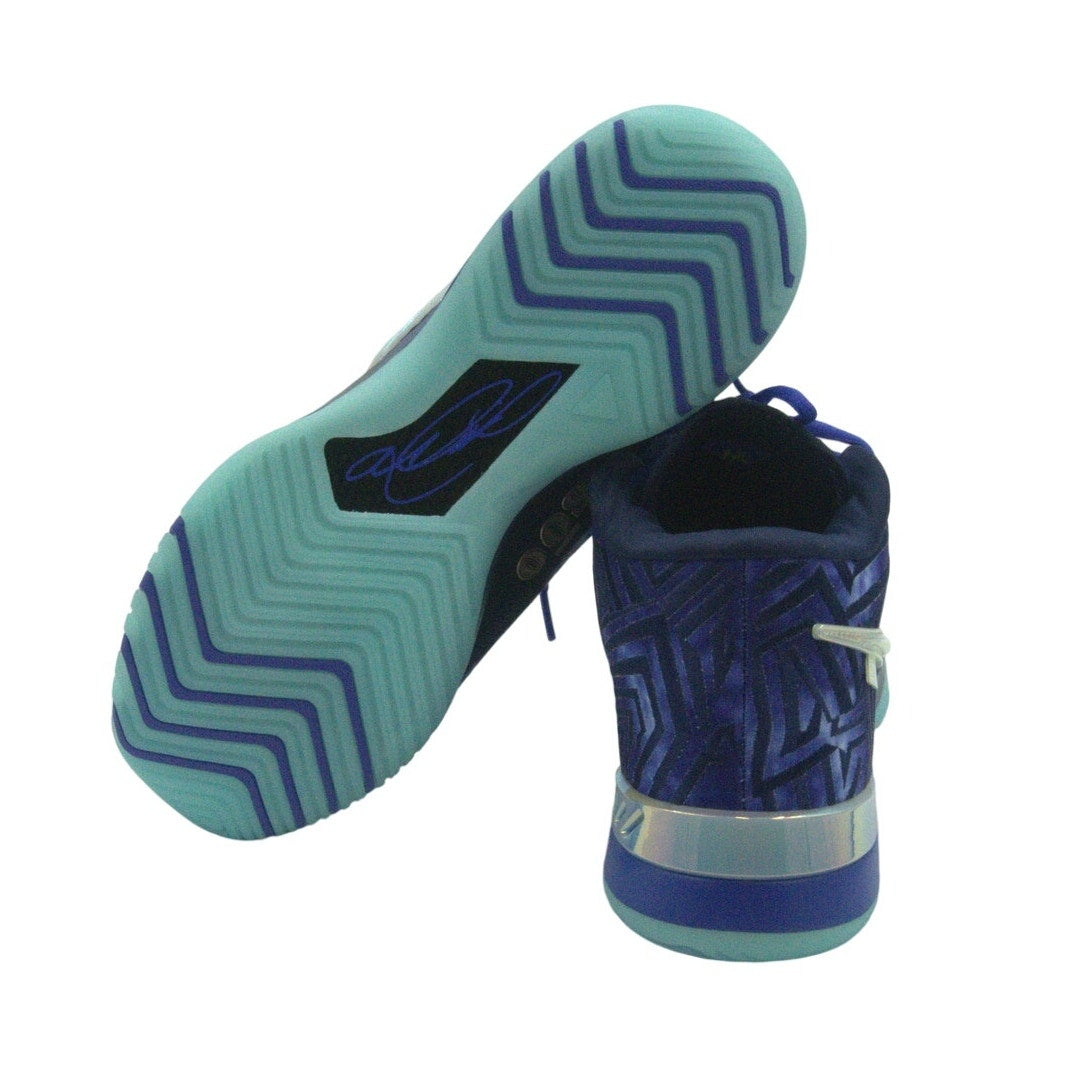 Nike Monopoly X Zoom LeBron NXXT Genesis basketball shoes in Persian Violet, men's size 11, featuring vibrant purple and black design.
