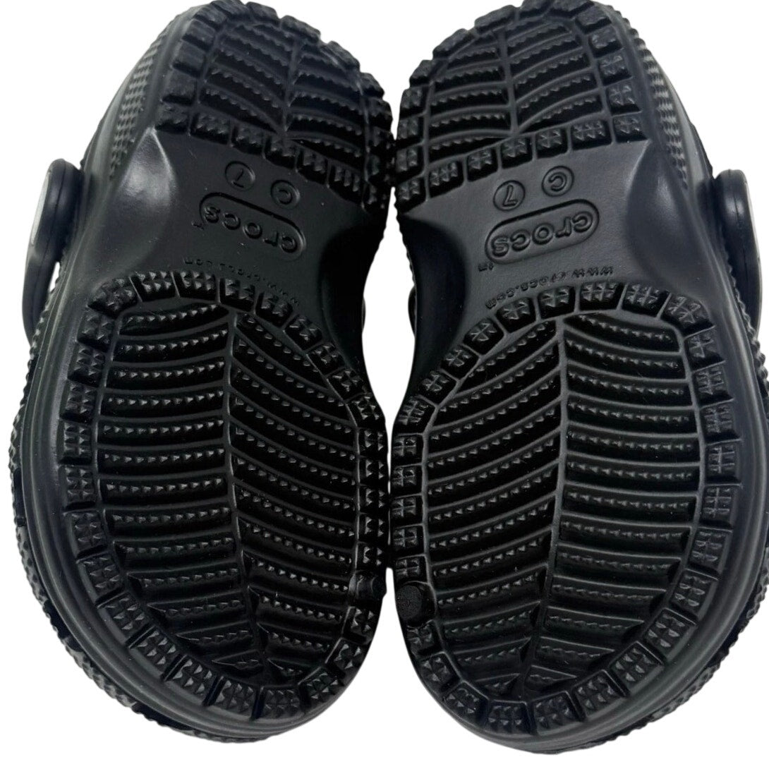 Crocs Kids Children’s Toddler Clogs Black Size C7 NWT