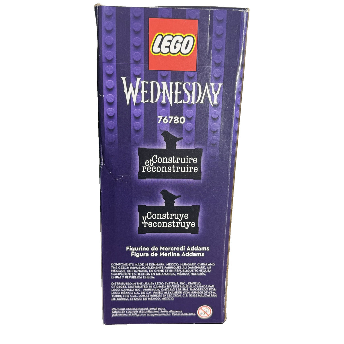 LEGO Wednesday Addams Figure 76780 Build & Rebuild 702 Pieces New Box Wear