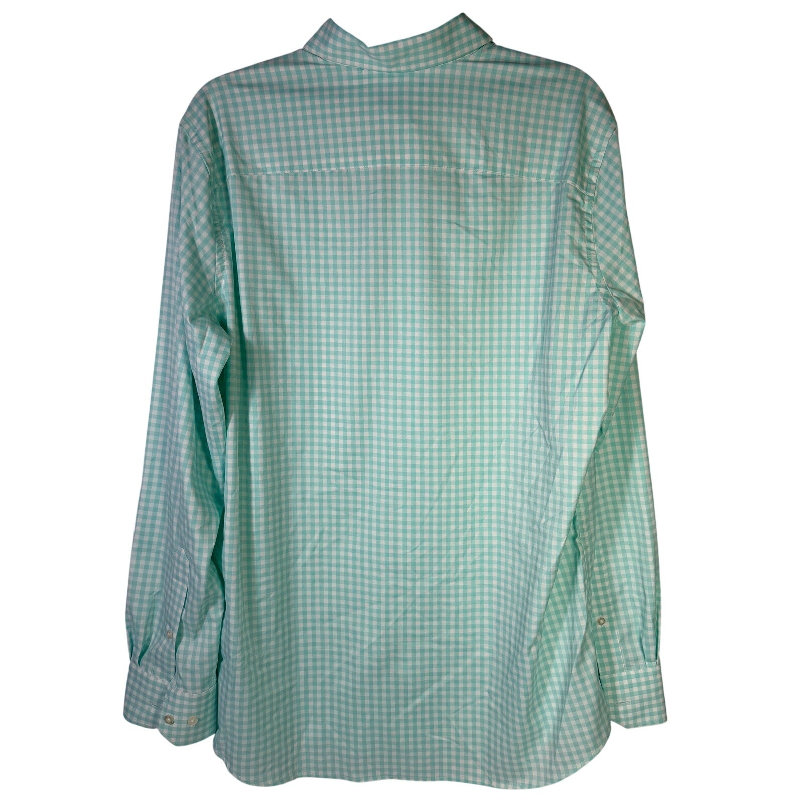 Southern Tide men's medium mint IC Hartwell Gingham casual sport shirt, new with tag, featuring a classic gingham pattern.