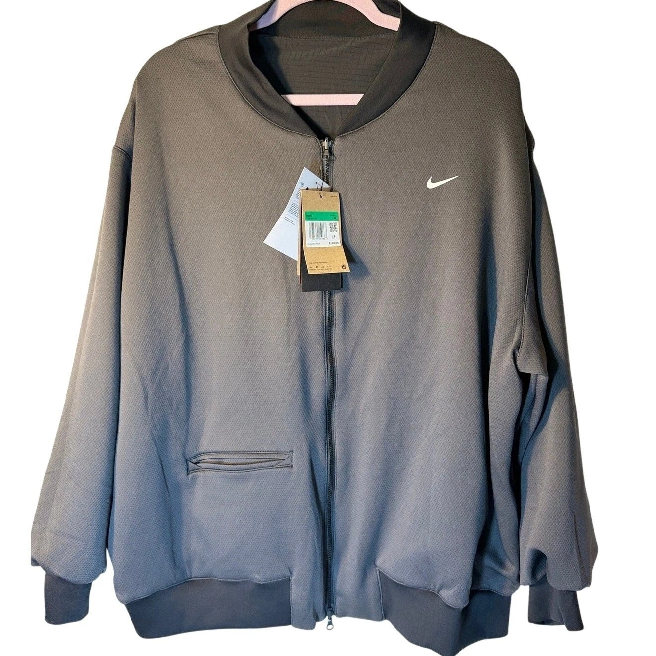 Nike Dri-FIT Loose Fit Gray Full-Zip Jacket – Women’s XL