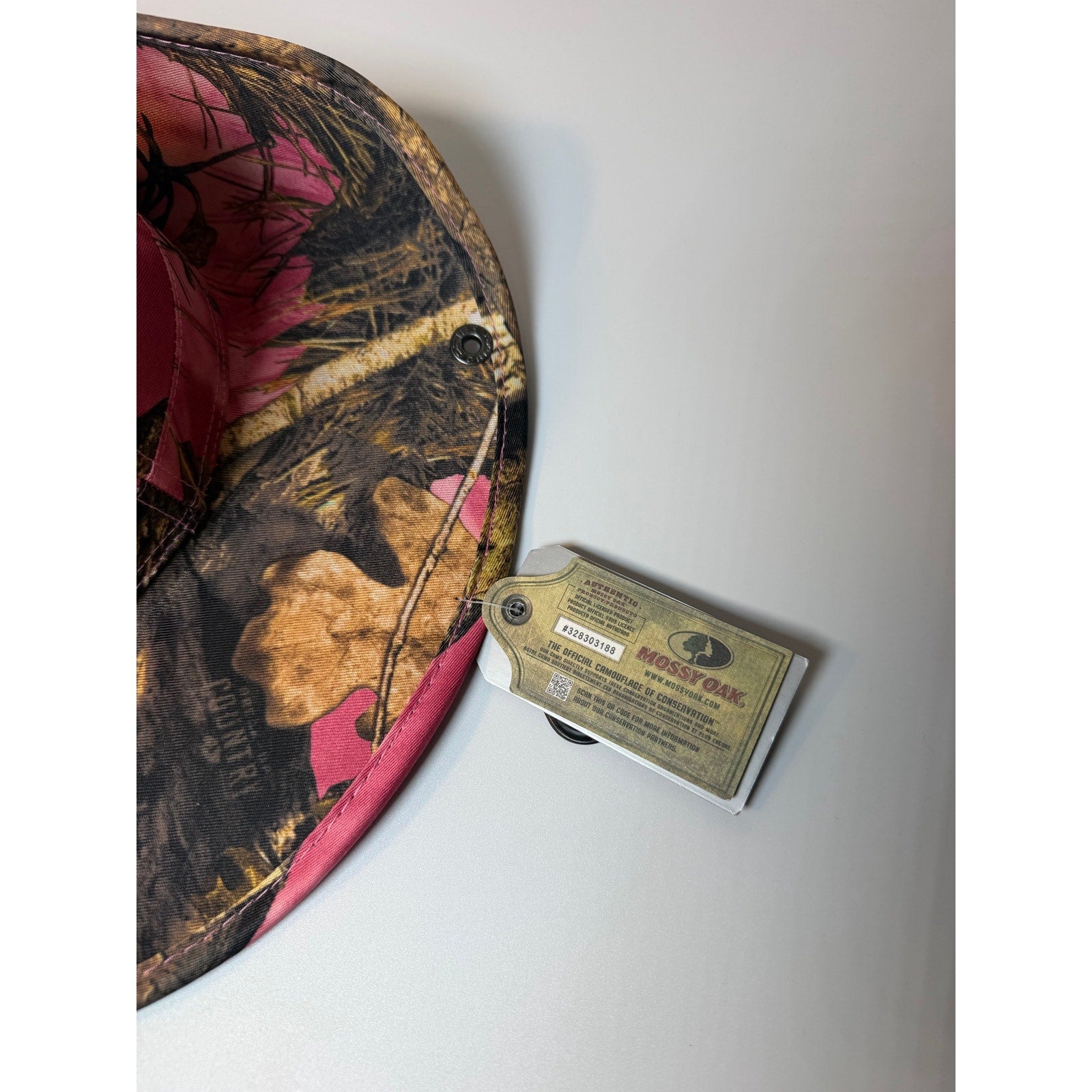Peter Grimm women's pink camo western cowboy hat with snap-up brim and Mossy Oak pattern, stylish western headwear.